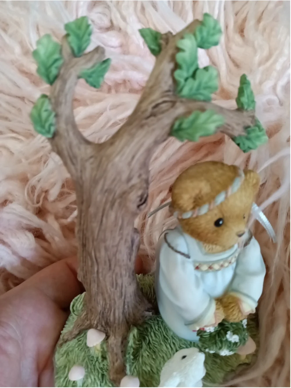 Cherished Teddies 2005 Maid Marian with Tree Mushrooms Bunny Flowers Bear